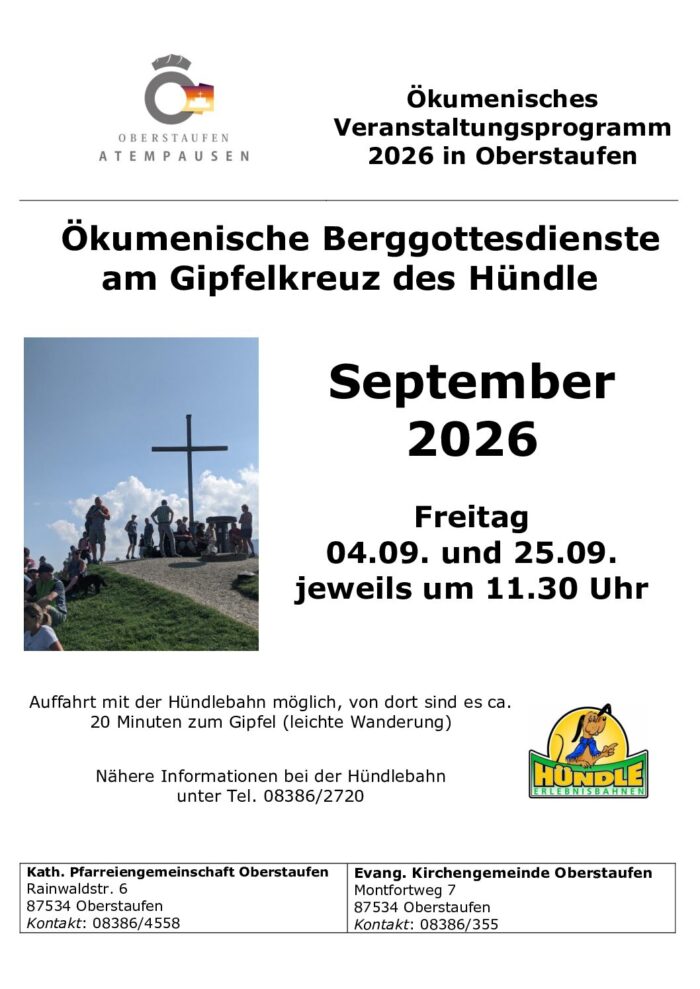 Monatsplakat für BG Hündle September 2026
